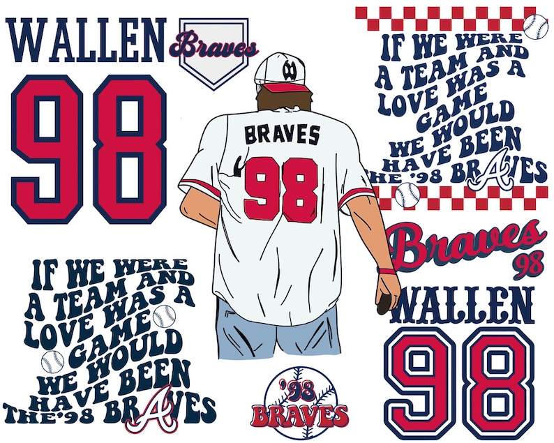 Morgan Wallen Wallen 98 Braves Wallen Retro Vintage 98 Braves