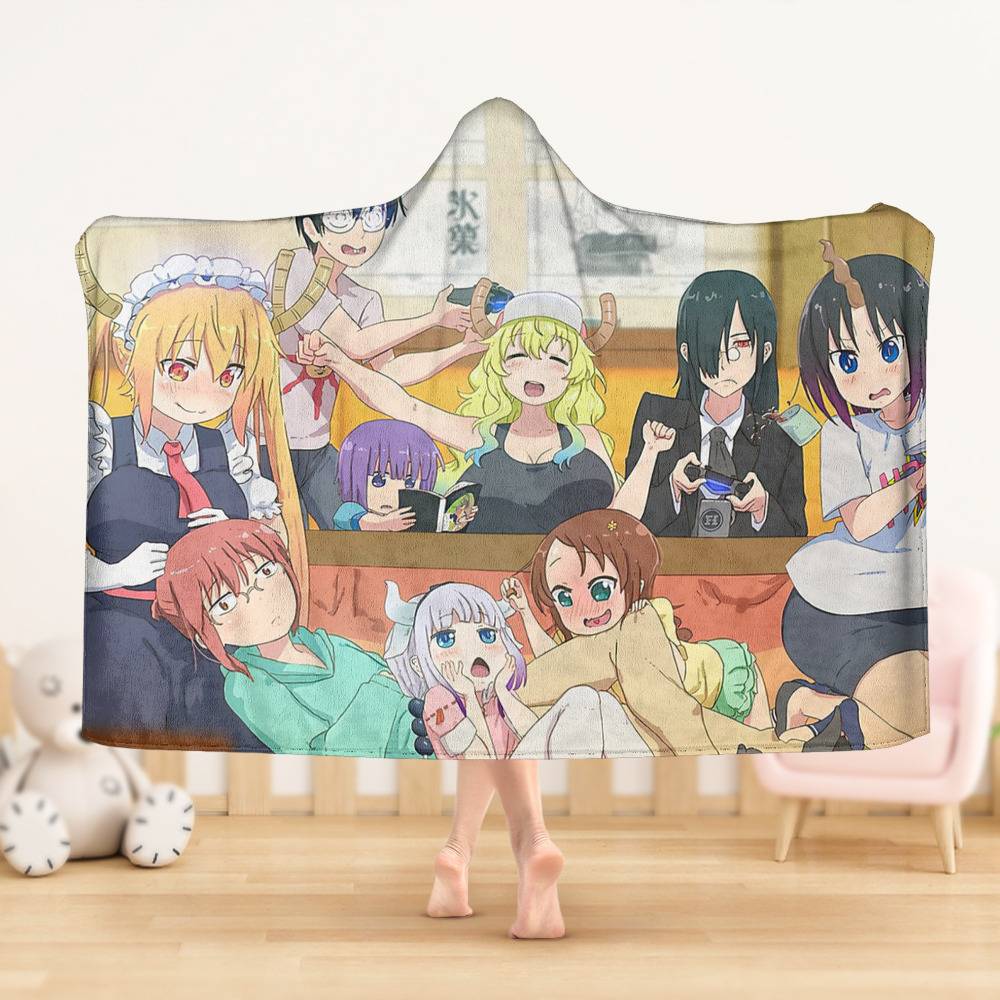 Yamasaki San Gacha Edit Hooded Blanket Soft 60x38 Anime Cartoon