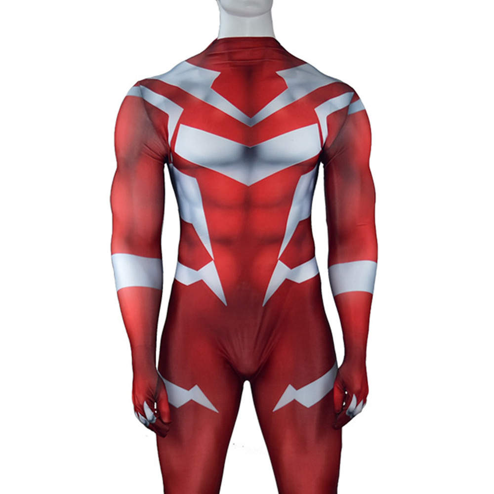 Figure-Enhancing Men's Red Beast Bodysuit - Cosplay, Athletics
