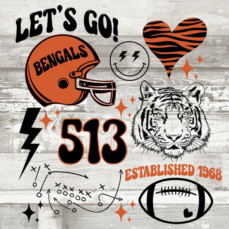 Cincinnati Bengals Svg, Cincinnati Collage Svg