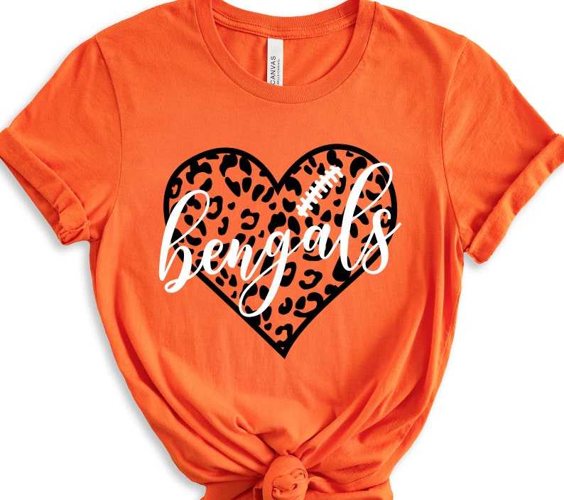 Bengals Logo Svg, Heart Bengals Svg#2