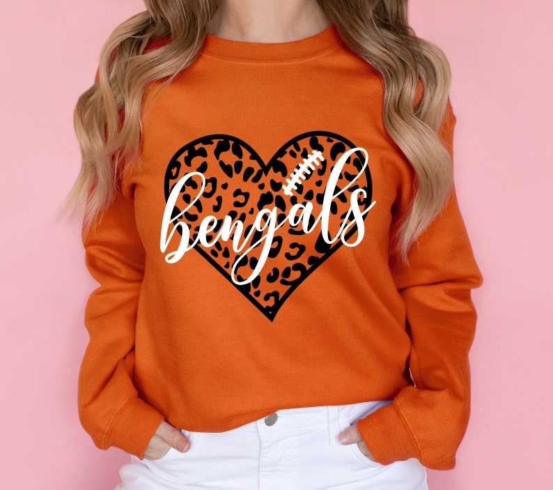 Bengals Logo Svg, Heart Bengals Svg#1