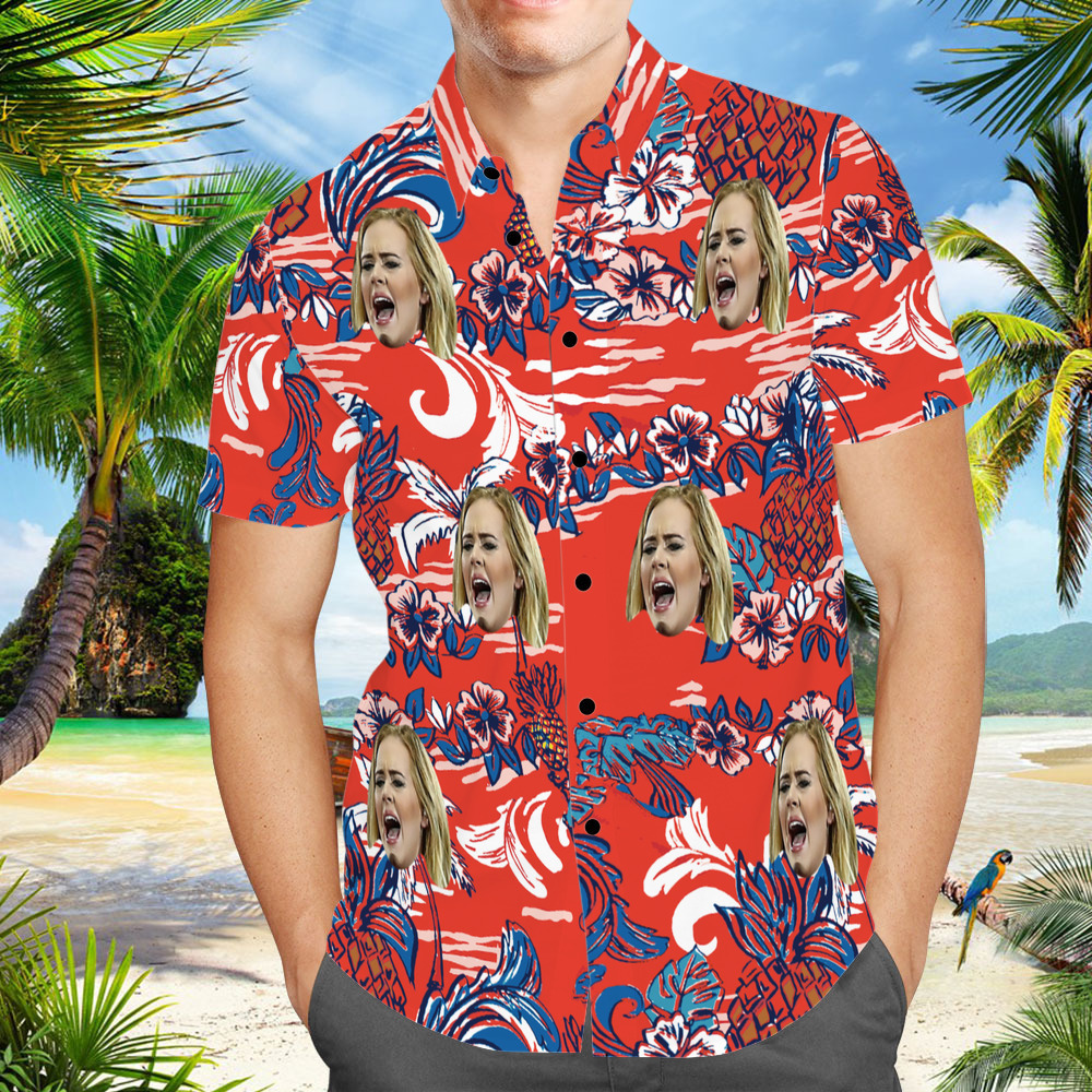 Adele Hawaiian Shirt Vintage Floral Pattern Hawaiian Shirt