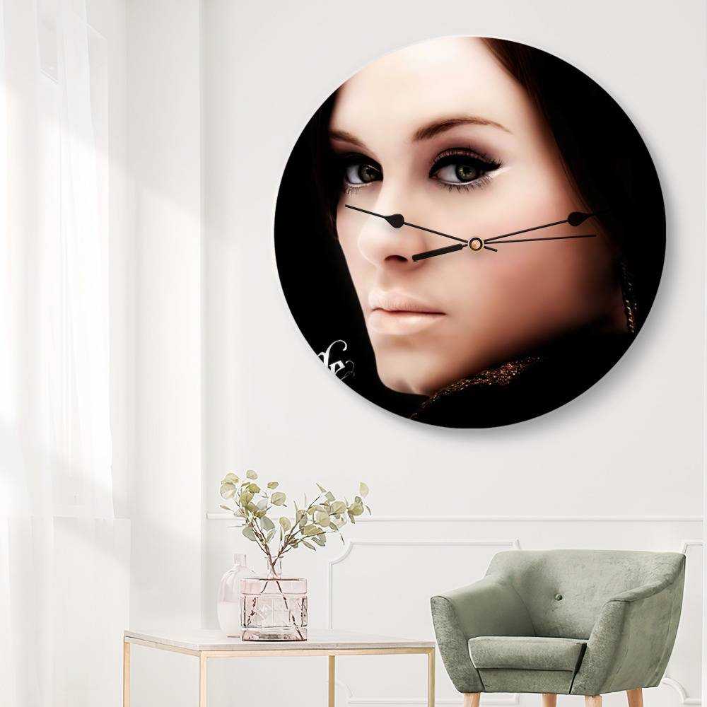 Adele Round Wall Clock Home Decor Wall Clock Gift for Adele Fans 