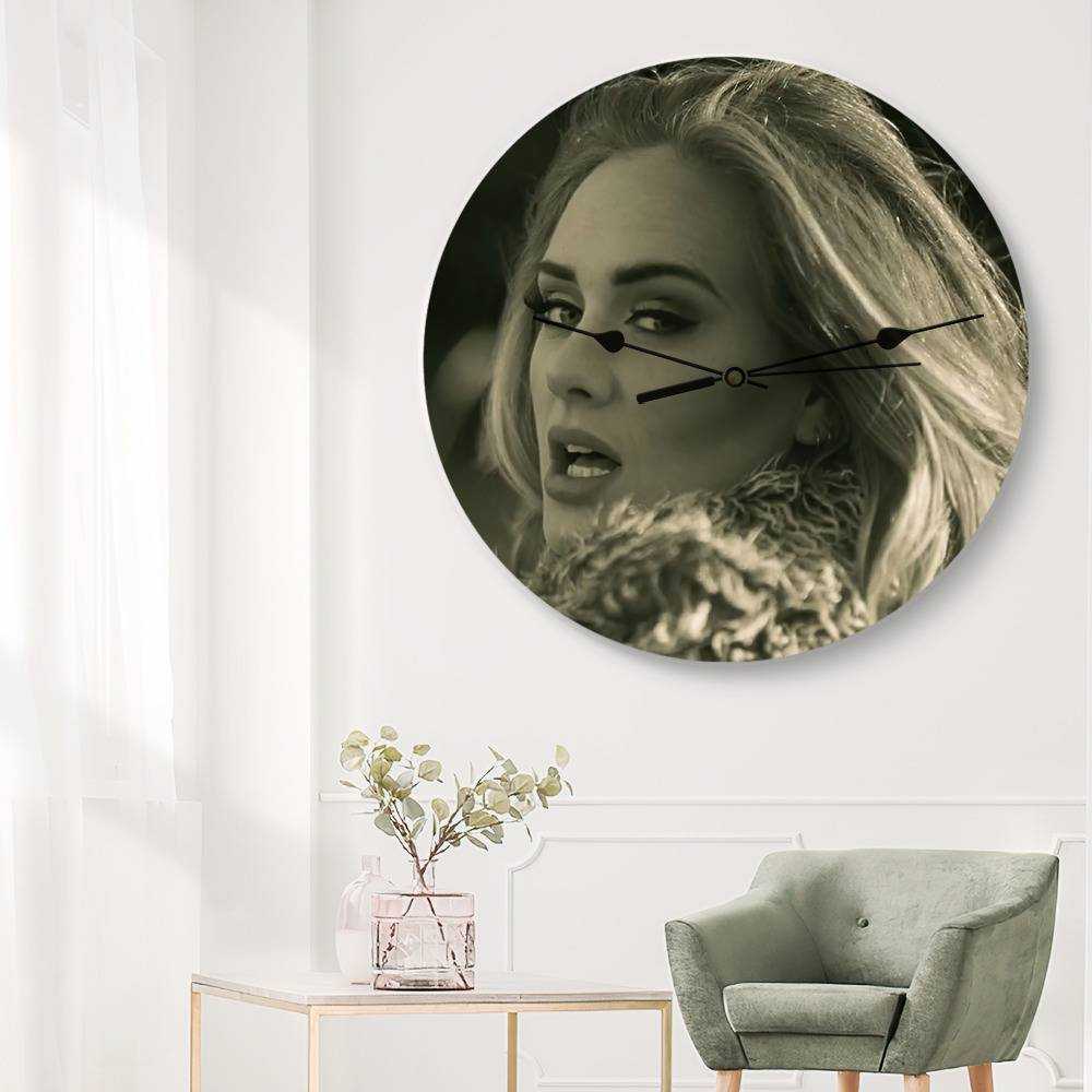 Adele Round Wall Clock Home Decor Wall Clock Gift for Adele Fans