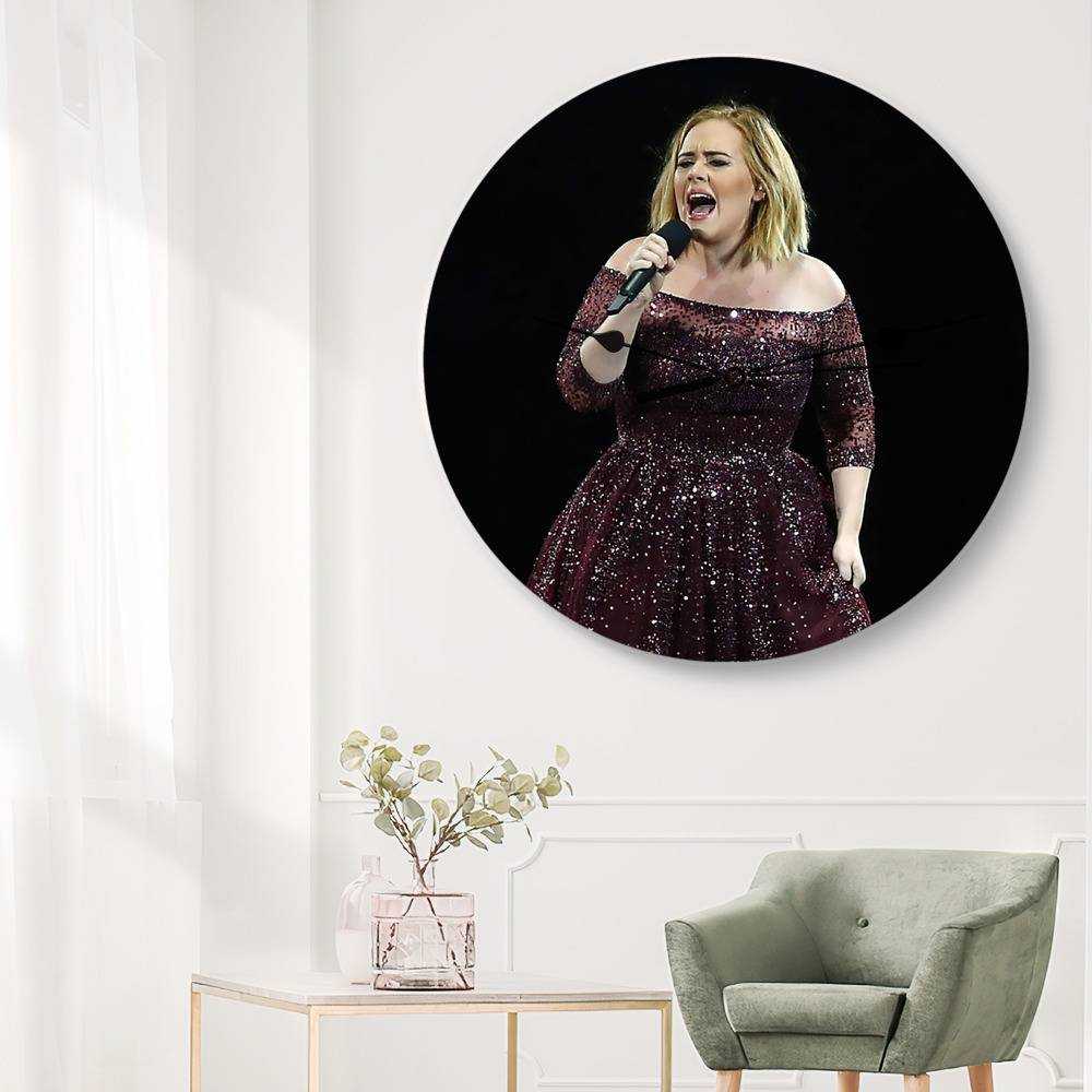 Adele Round Wall Clock Home Decor Wall Clock Gift for Adele Fans 