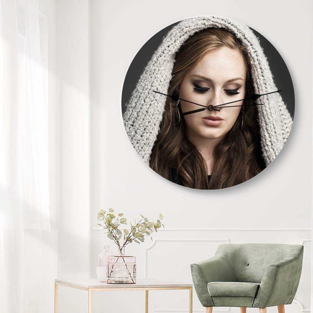 Adele Round Wall Clock Home Decor Wall Clock Gift for Adele Fans 