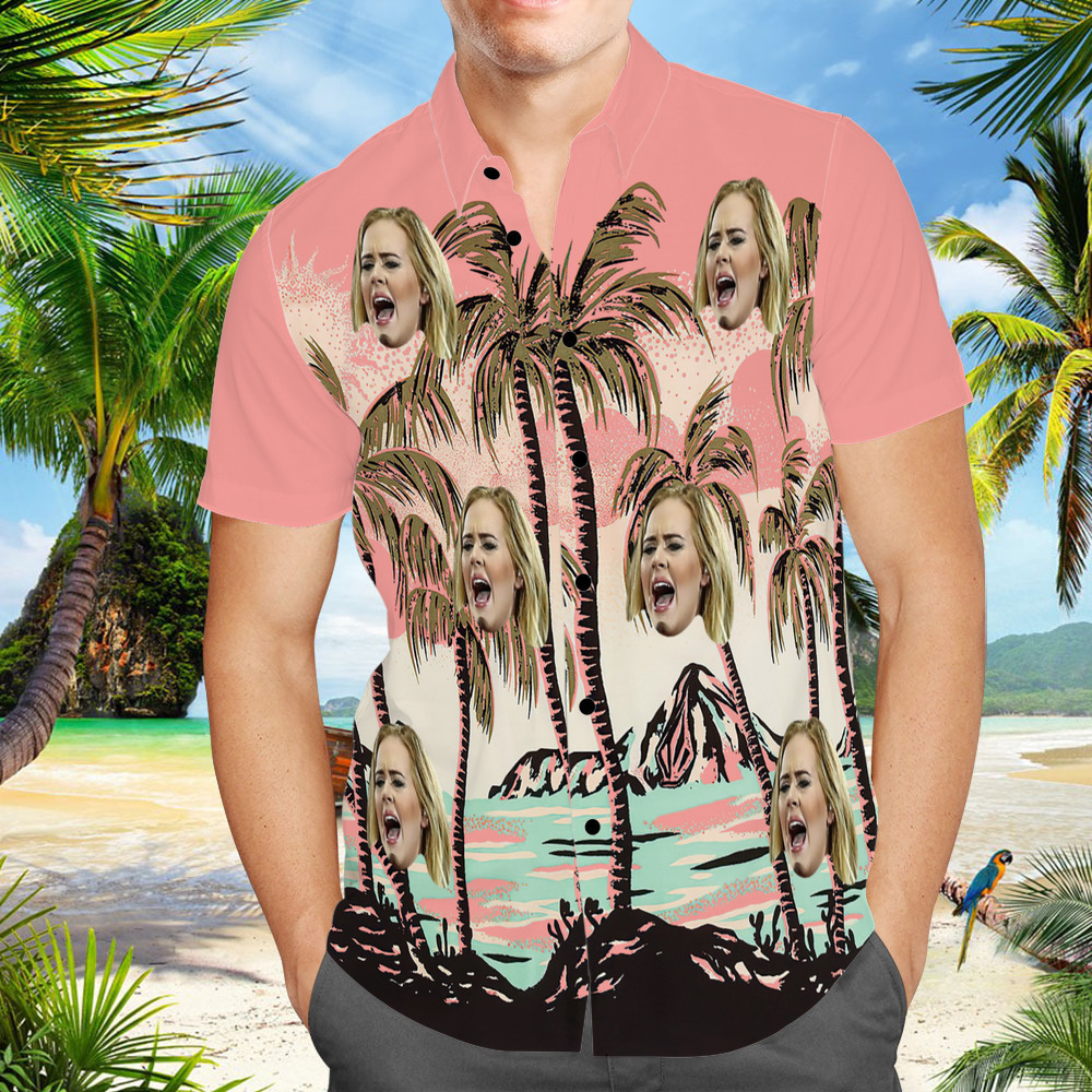 Adele Hawaiian Shirt Pink Coconut Grove Hawaiian Shirt