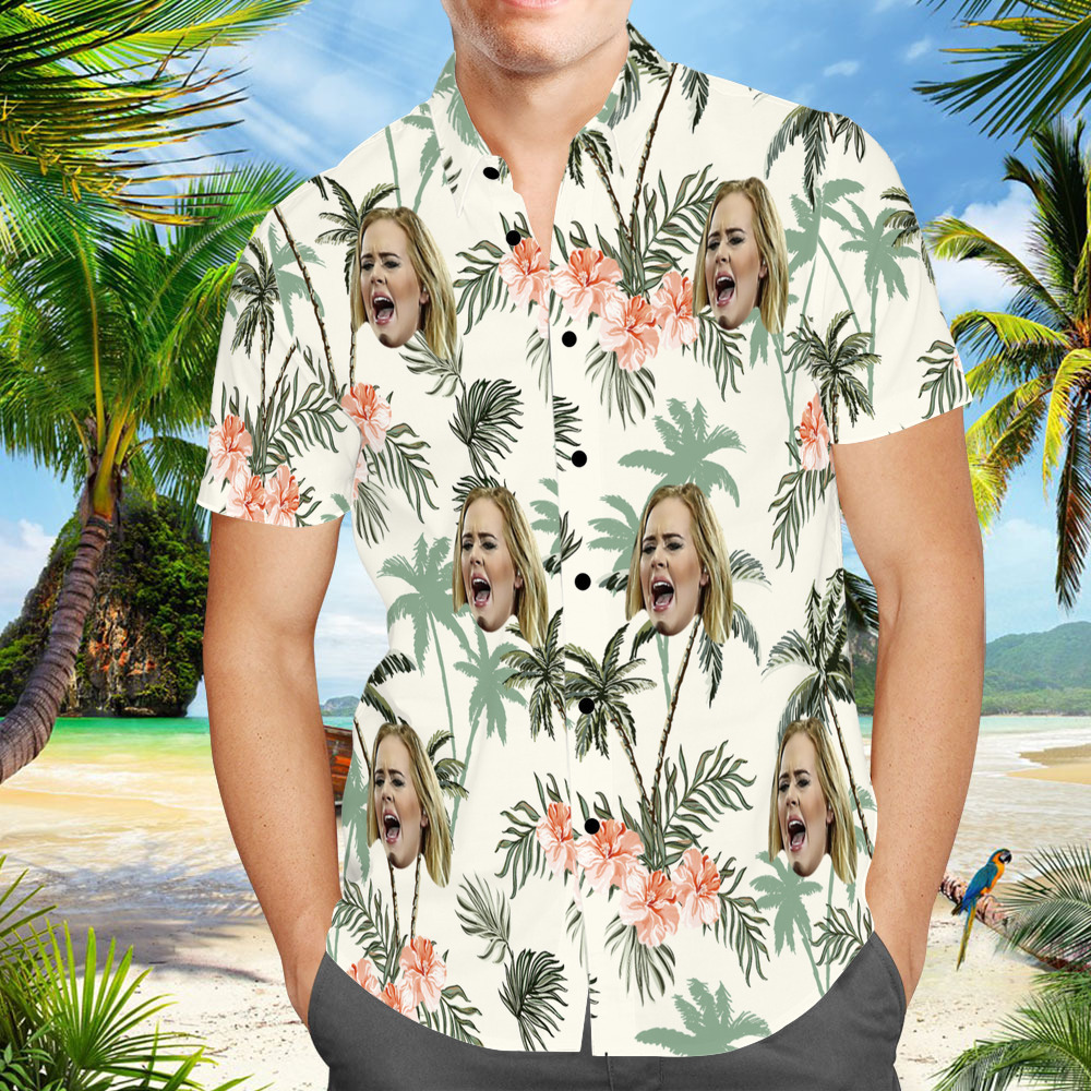 Adele Hawaiian Shirt Vintage Print Hawaiian Shirt