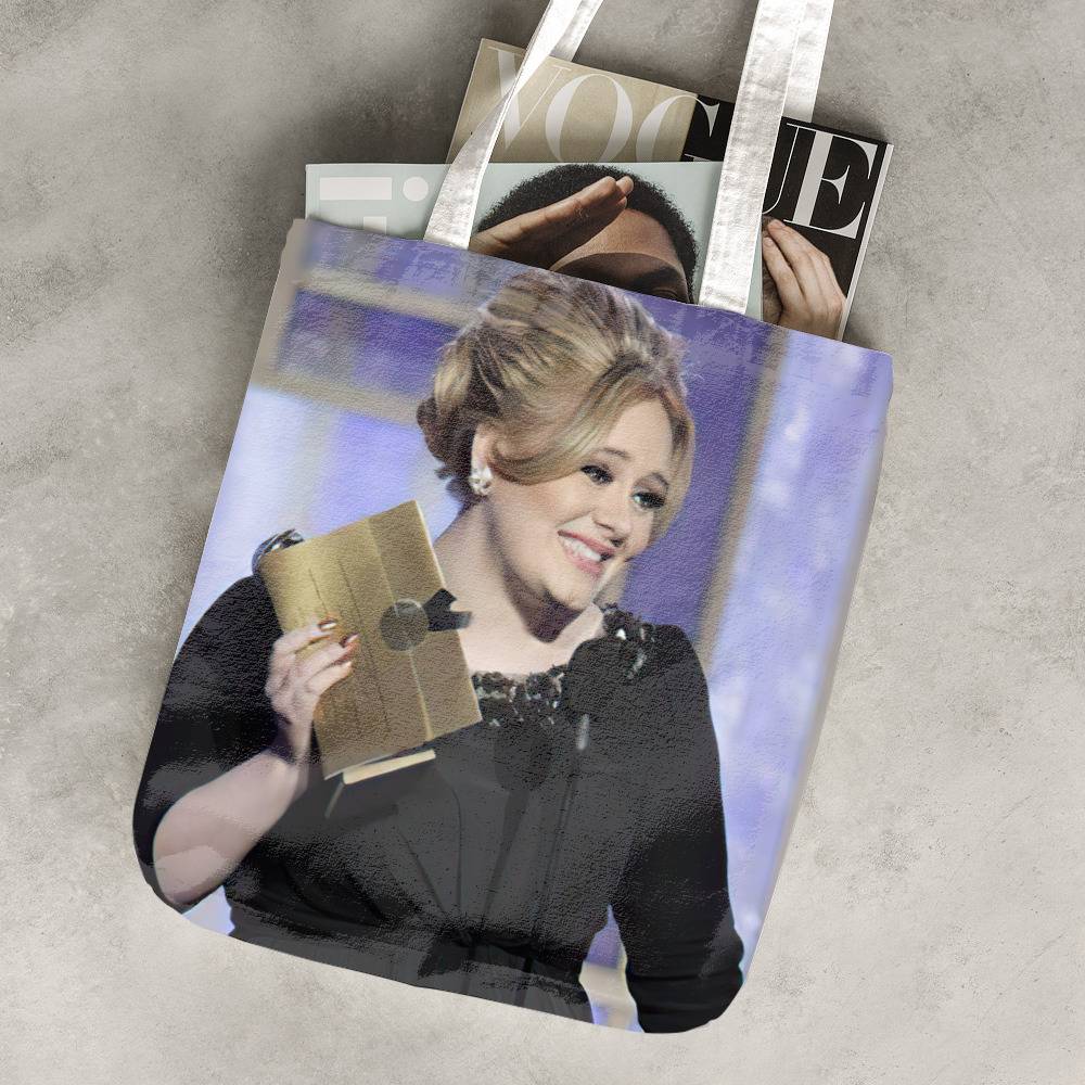 Adele Totebag Classic Celebrity Totebag Golden Globe Awards Totebag