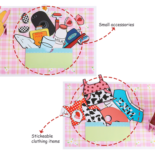 Paper Duck Pop up Card 3D Changeable Clothes Pop up Card for