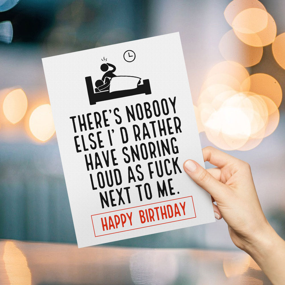 Funny Snoring Birthday Card for Wife Girlfriend Boyfriend Husband ...