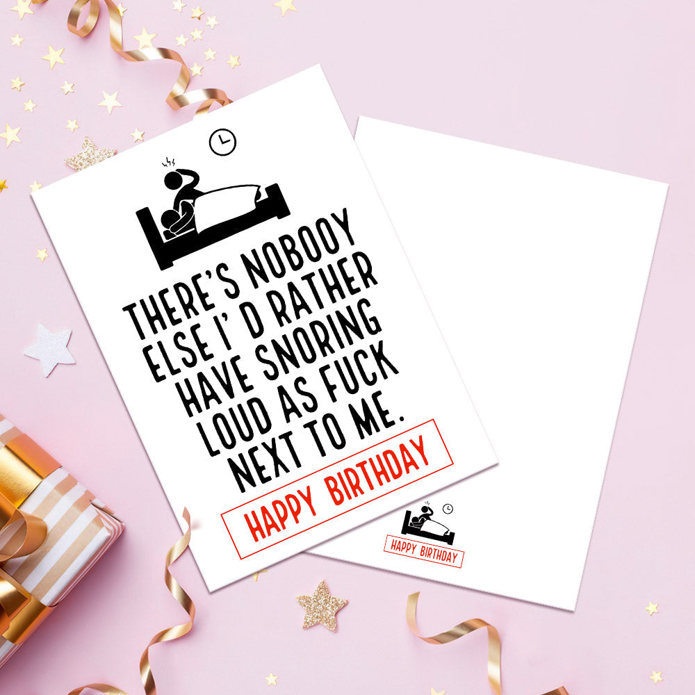 Funny Snoring Birthday Card for Wife Girlfriend Boyfriend Husband ...