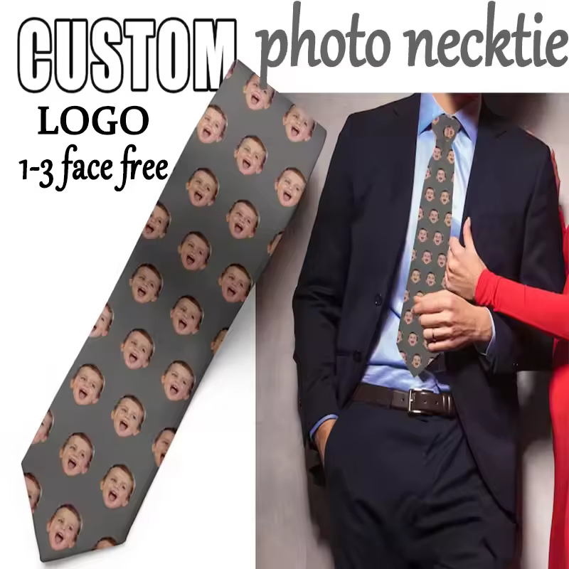 Private Custom photo LOGO Necktie 3D Print Face Fashion New Polyester Men Women Tie Private Custom photo LOGO Necktie 3D Print Face Fashion New Polyester Men Women Tie