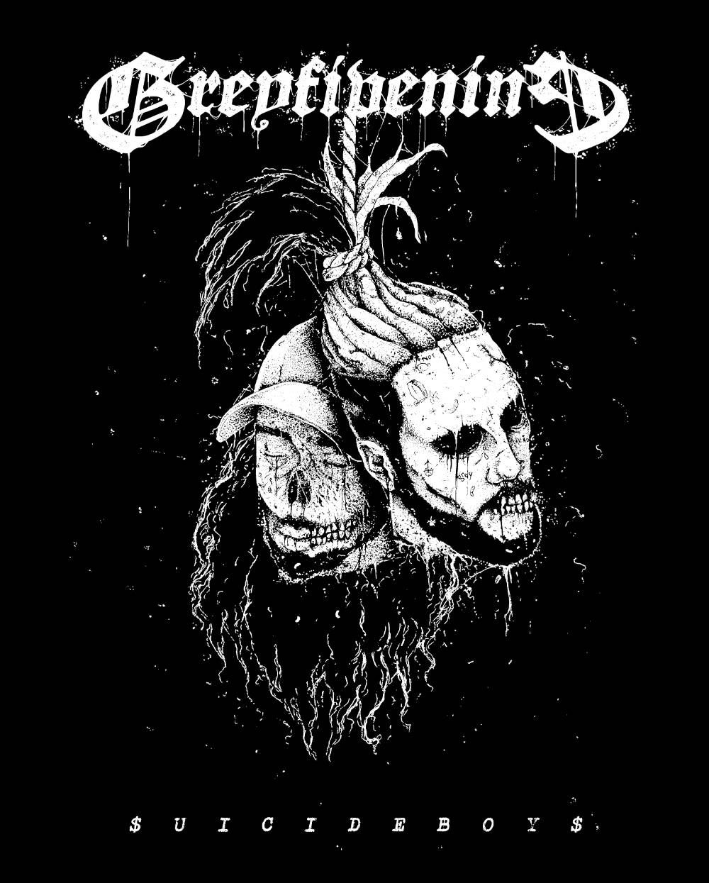 Stylish And Comfortable Suicideboys Grey Five Nine Hoodie