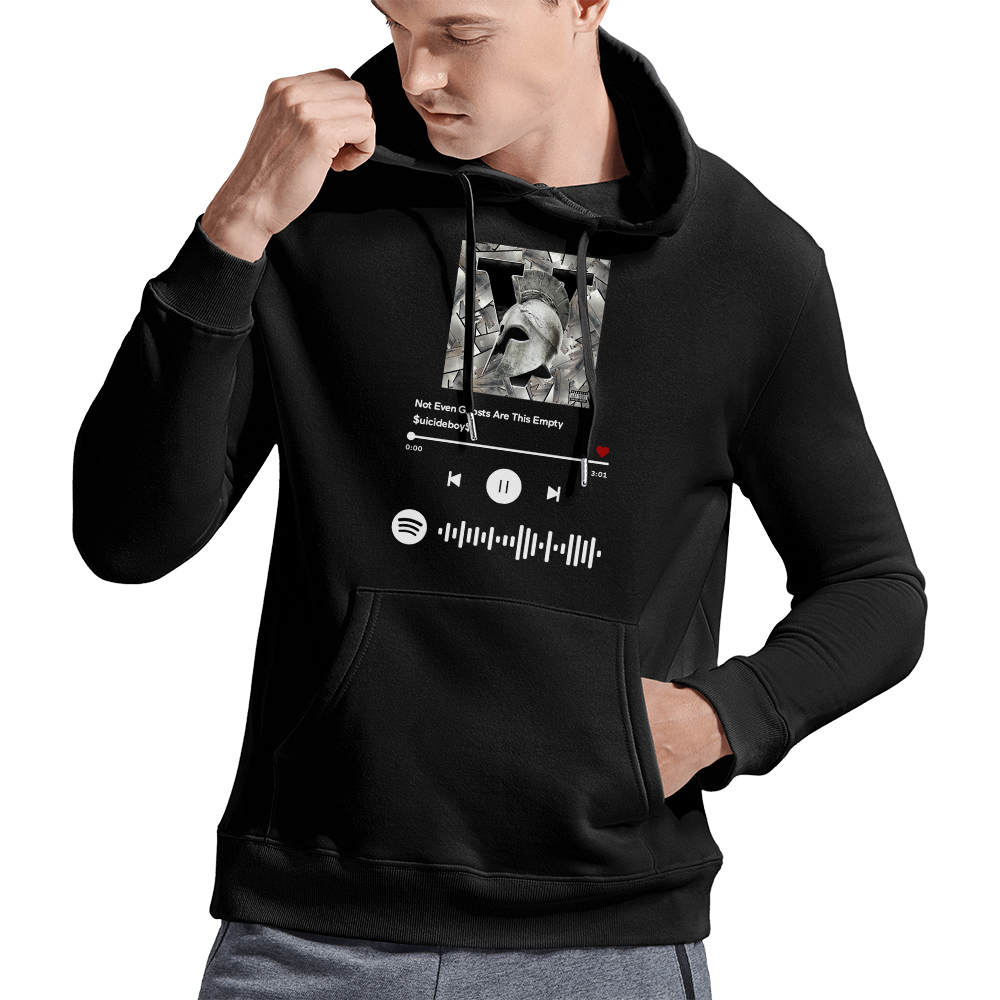 The Suicideboys Not Even Ghosts Are This Empty Scannable Spotify Code Hoodie to Keep You Warm In Every Cold Day.