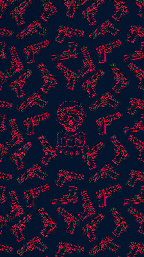 Suicideboys Skull And Guns Poster Wallpaper
