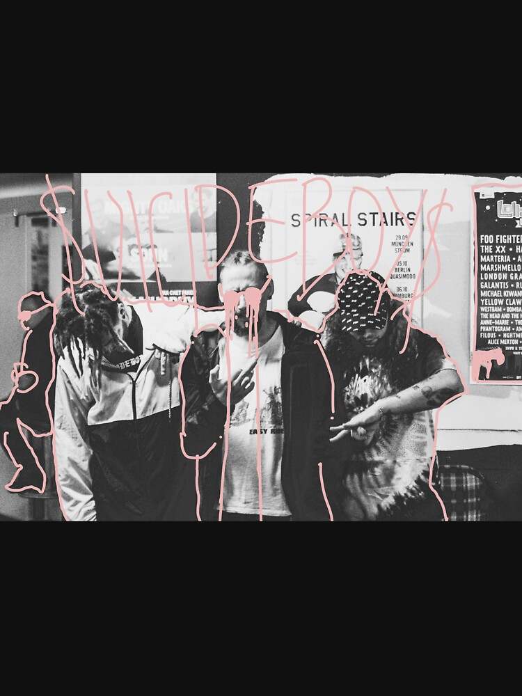 Suicideboys portrait line design Zipped Hoodie