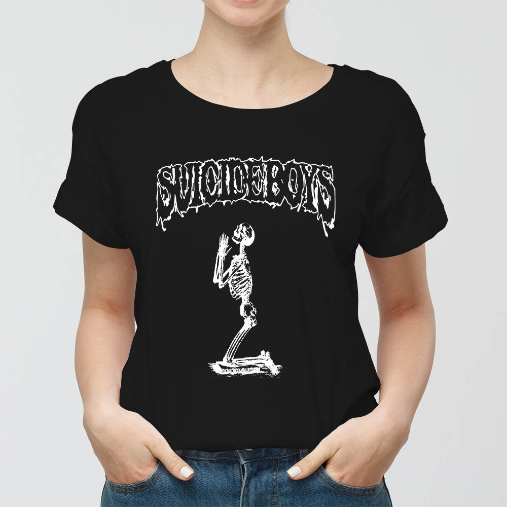 Vintage 90s Suicideboys Skeleton Tee Shirt Dark Chocolate Skeleton Shirt