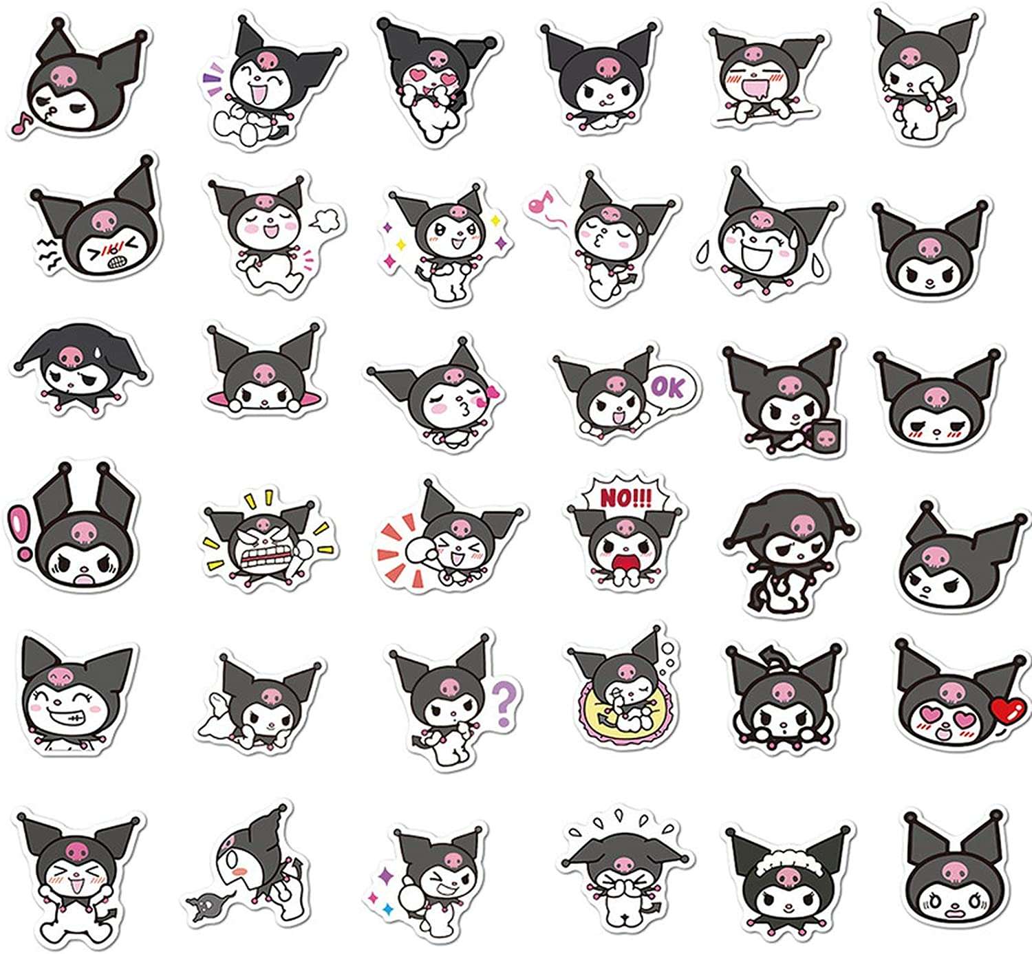 Get Perfect Cute Kuromi Melody Cartoon Stickers Here With A Big