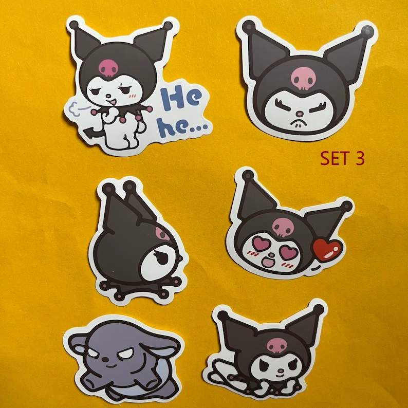 Get Perfect Cute Kuromi Melody Cartoon Stickers Here With A Big