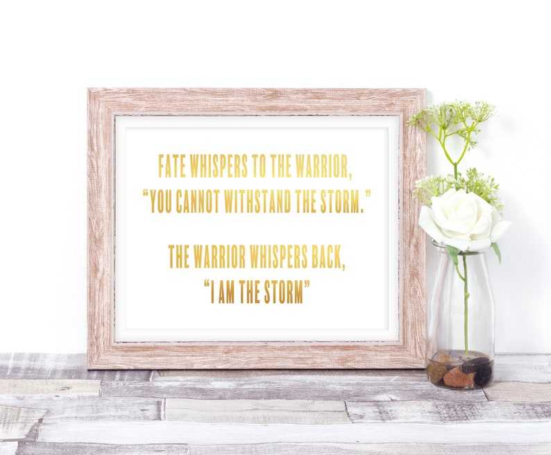 I Am the Storm Inspiration Sign With Quote Home Decoration 