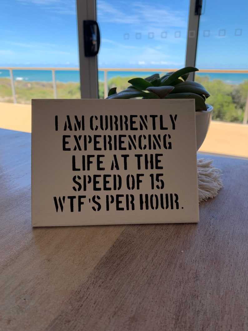 I Am Currently Wooden Signs With Quotes 50th Birthday Gift For Women  Gift For Mother#6
