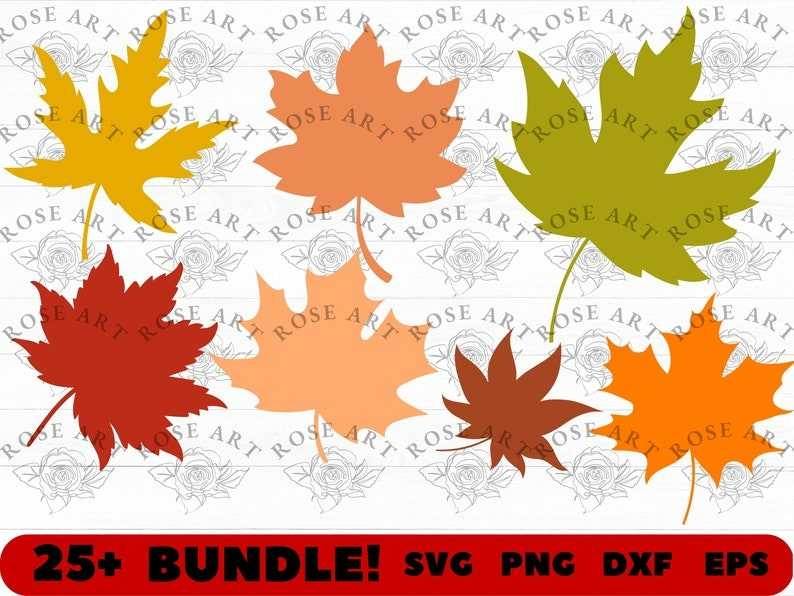 Maple Leaf SVG File for Cricut, Fall Leaf clipart, Canadian Maple Leaves  DXF, Canada Maple Leaf Silhouette, Autumn SVG, Fall printable