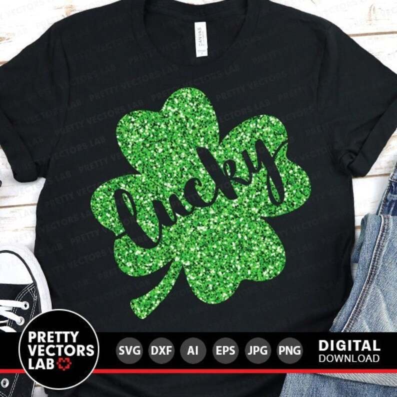 Four Leaf Clover Svg Lucky Svg Digital Download#1