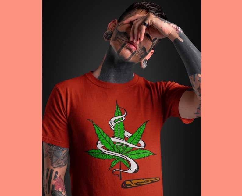 Marijuana Pot Leaf with Smoke Svg Cannabis Leaf Svg Digital Download#1