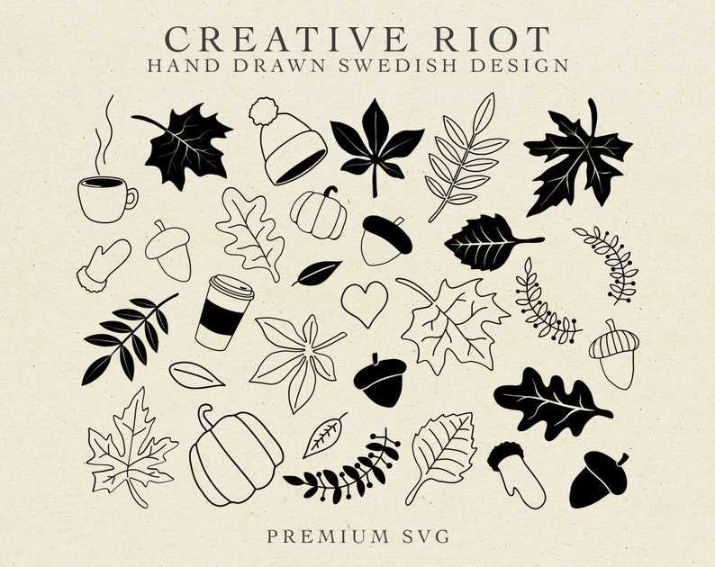 30 Fall Designs Leaves Svg High Quality Perfect for your Design 