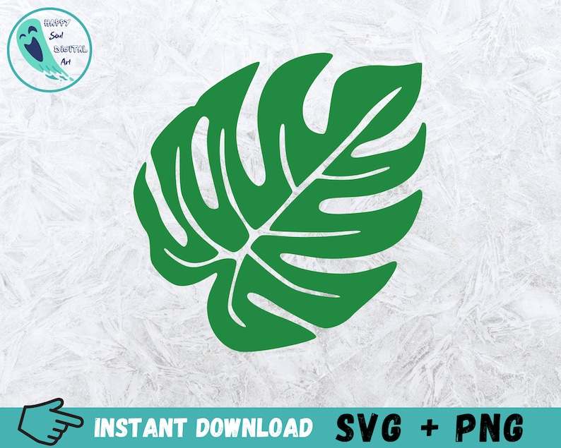 Monstera Leaf Svg Tropical Leaf Cricut, Tropical Leaf Silhouette Digital Download#4