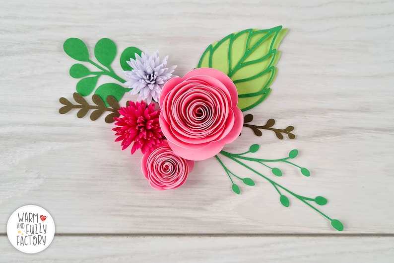 Paper Flower Leaves Svg Leaves for Rolled Flowers Svg, Leaves Svg for Cricut and Silhouette Digital Download#3