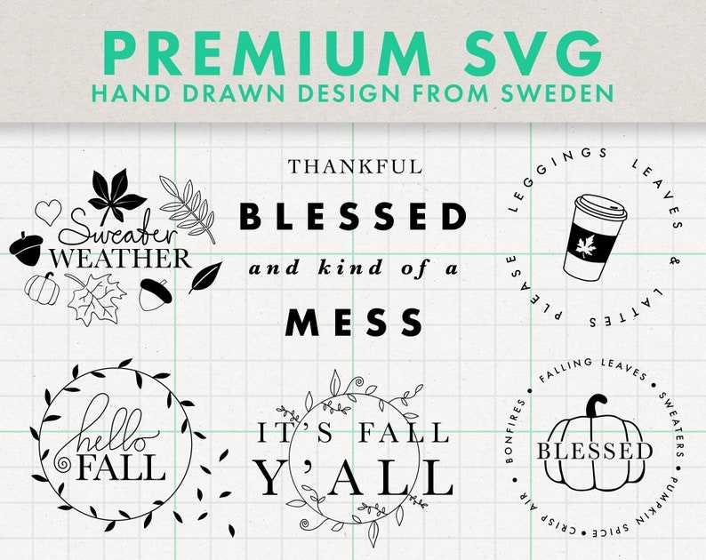 Fall Mega Bundle Commercial Use Svg Cricut Fall Leaf Svg Digital Download#3
