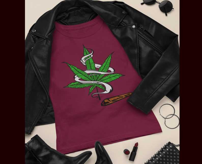 Marijuana Pot Leaf with Smoke Svg Cannabis Leaf Svg Digital Download#5