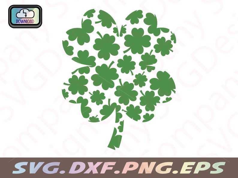 Four Leaf Clover Svg Decorative Svg Saint Patrick's Day Svg Cut File For Cricut#3