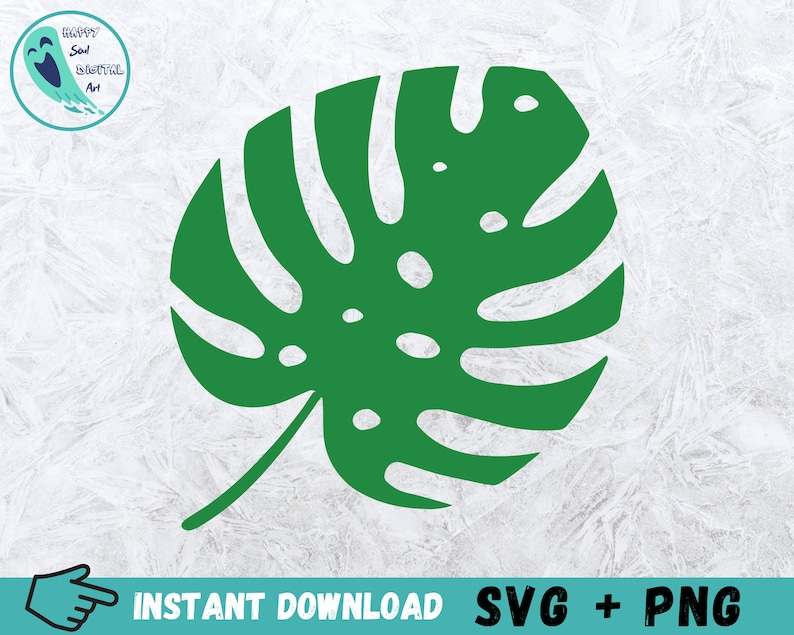 Monstera Leaf Svg Tropical Leaf Cricut, Tropical Leaf Silhouette Digital Download#5