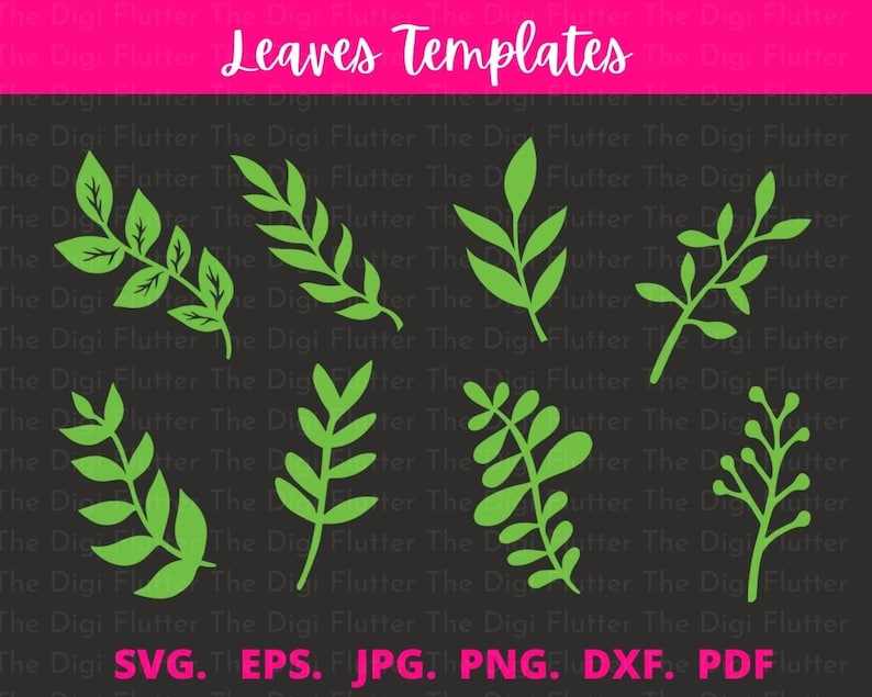 Rolled Flower Leaf Svg Flower Leaf Clipart Digital Download#1