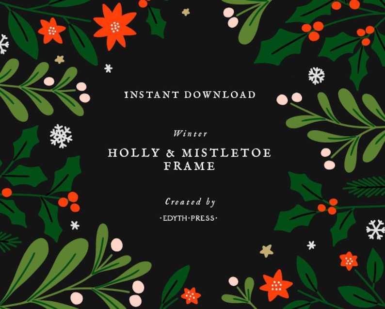 Christmas Clipart Border Frame Background Svg Perfect for Crafting & Design Projects 