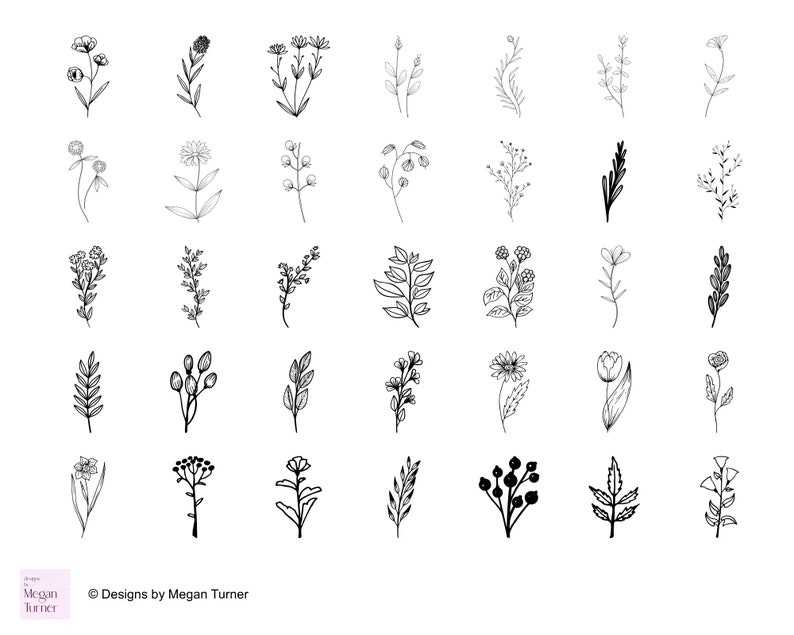 Wildflower Svg Bundle Flower Leaf Svg Floral Svg Digital Download#4