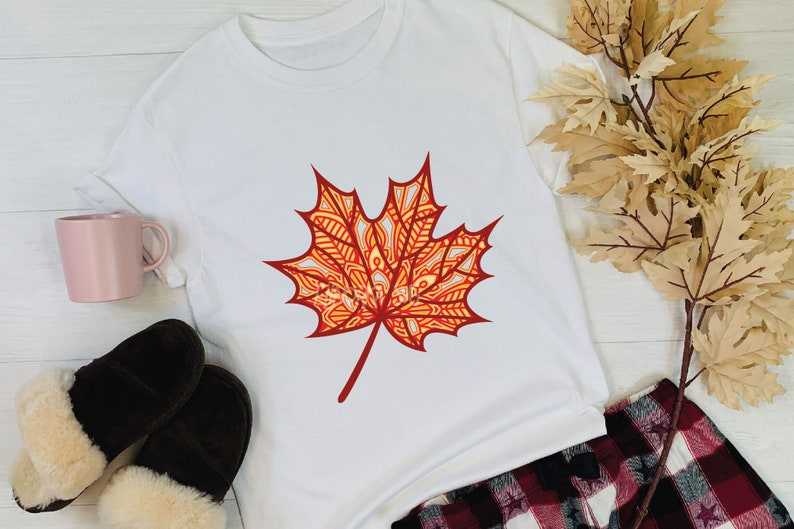 3D Layered Maple Leaf Svg Fall Svg, Cut File#5