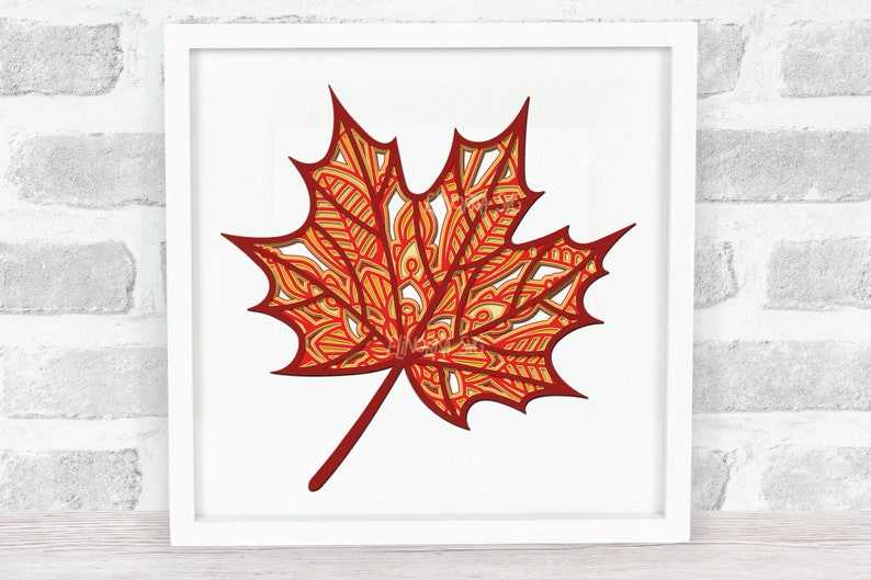 3D Layered Maple Leaf Svg Fall Svg, Cut File#4
