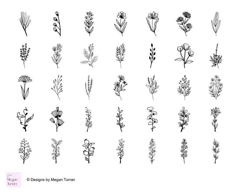 Wildflower Svg Bundle Flower Leaf Svg Floral Svg Digital Download#2
