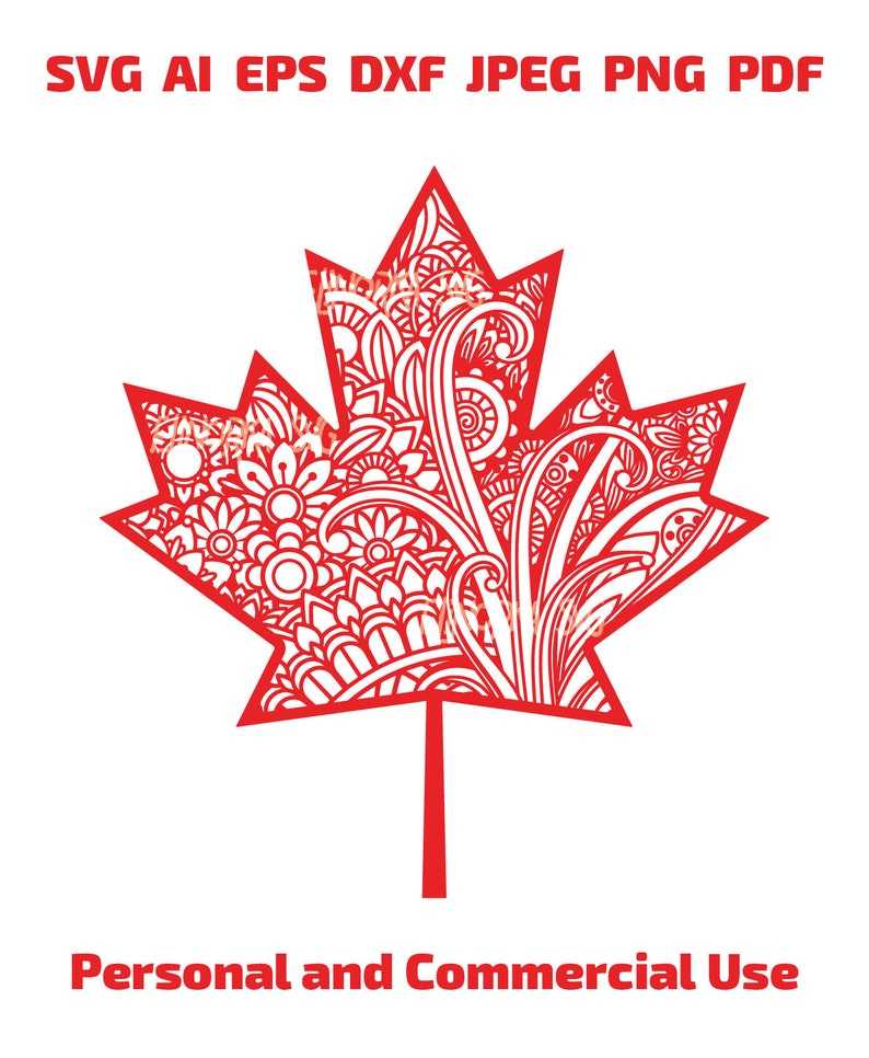 Maple Leaf Svg Canada Day Svg Fall Mandala Svg Canadian Maple Leaf#10