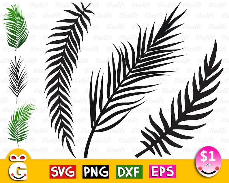 Palm Leaf Svg Digital Download Cricut Cut Files#1
