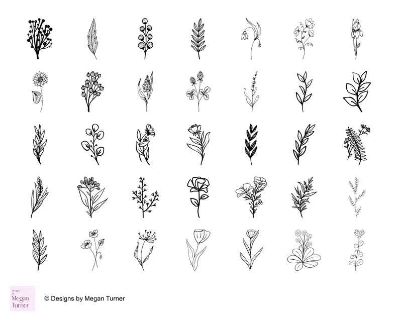 Wildflower Svg Bundle Flower Leaf Svg Floral Svg Digital Download#5