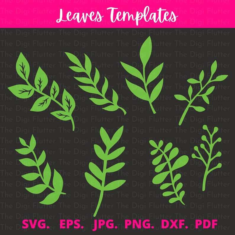 Rolled Flower Leaf Svg Flower Leaf Clipart Digital Download#2