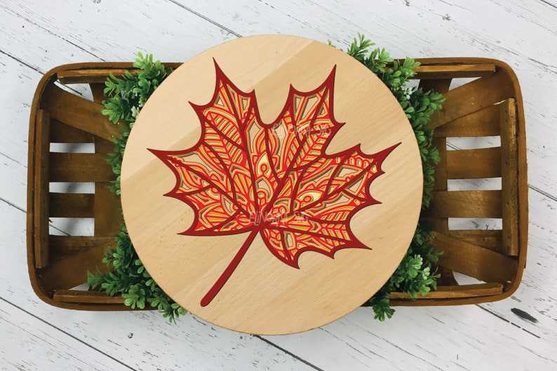 3D Layered Maple Leaf Svg Fall Svg, Cut File#9