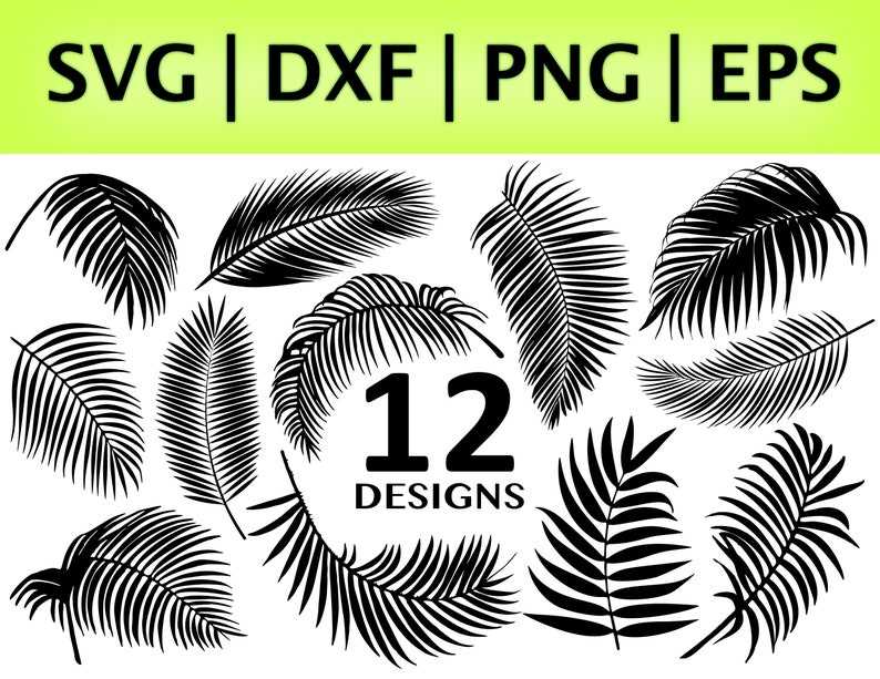 Palm Leaf Svg Bundle Cricut Silhouette Cut Files Digital Download#1
