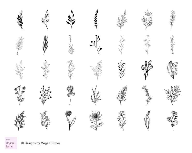 Wildflower Svg Bundle Flower Leaf Svg Floral Svg Digital Download#3